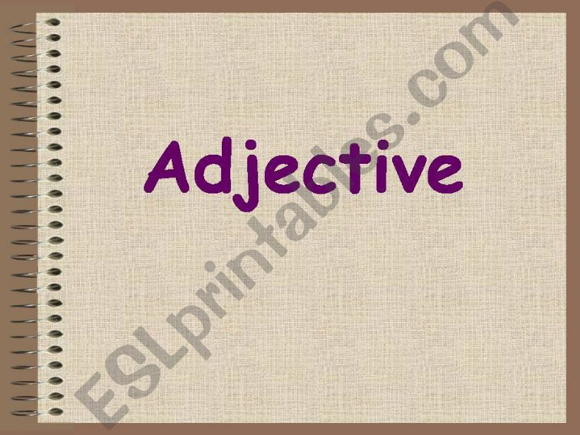 adjective powerpoint