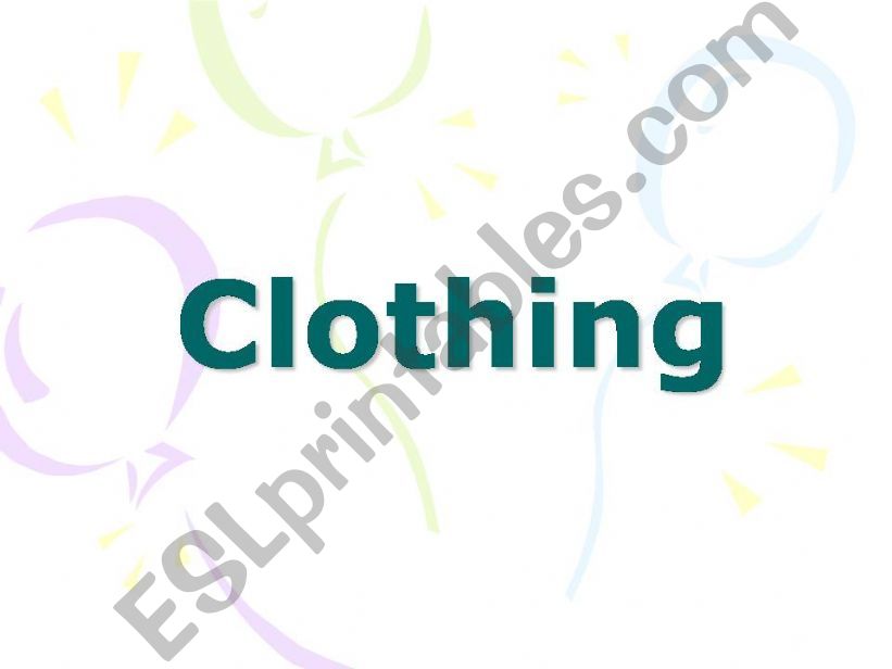 Clothes powerpoint