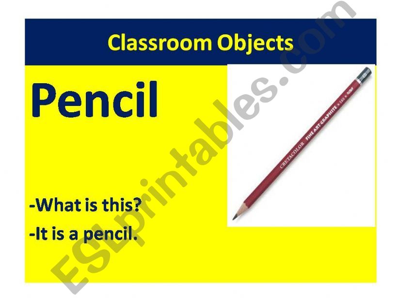 Classroom Objects powerpoint