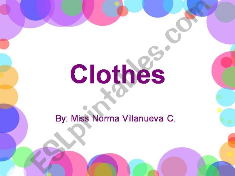 Clothes powerpoint