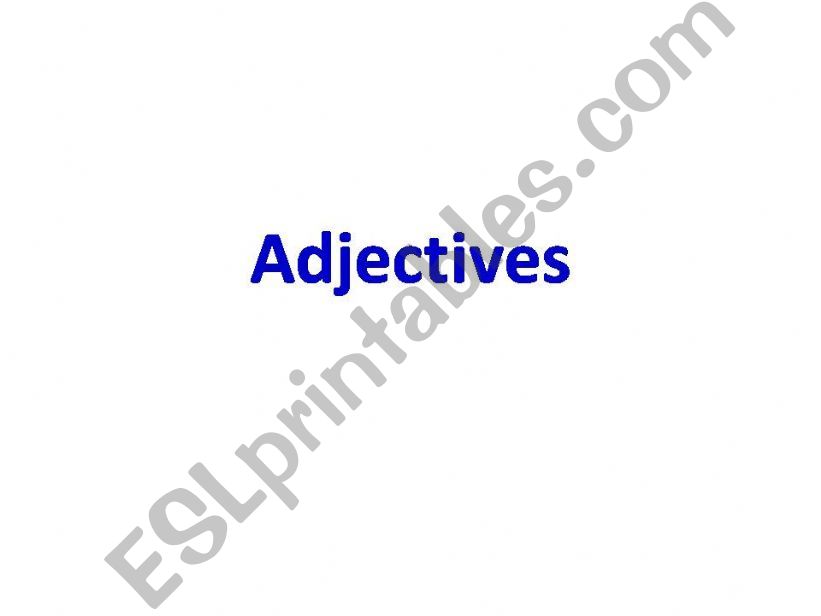 Adjectives powerpoint