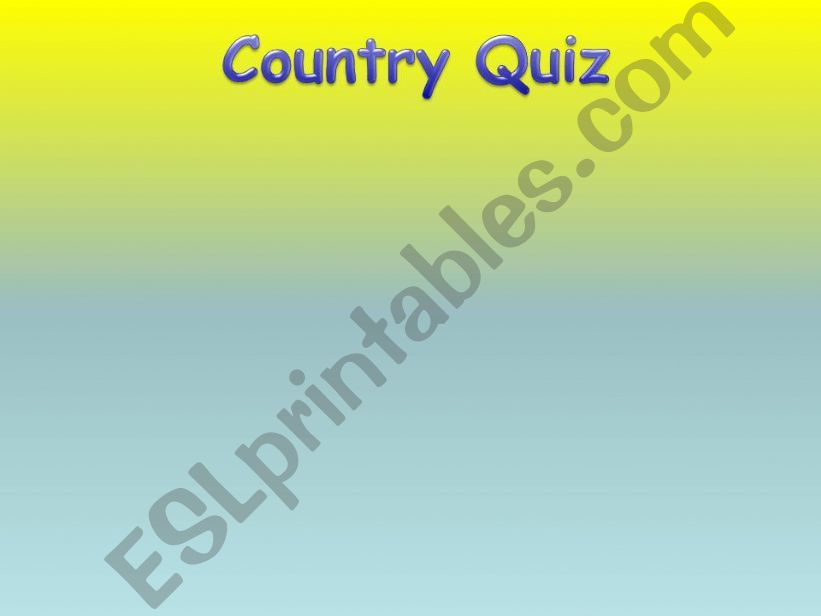 Country Quiz+World Map+Survey Activity