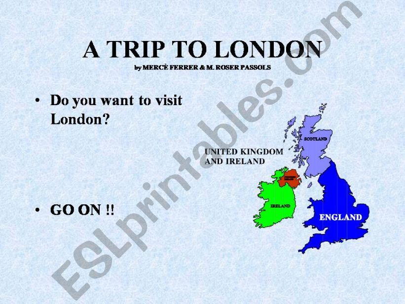 A TRIP TO LONDON powerpoint