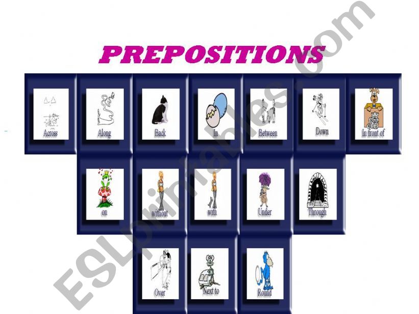 PREPOSITIONS OF PLACE powerpoint