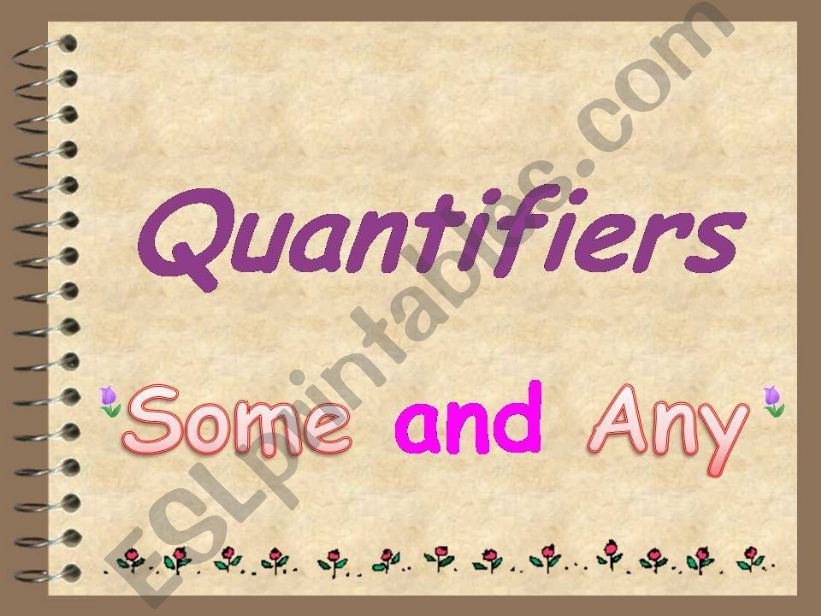 Quantifiers (some and any ) powerpoint