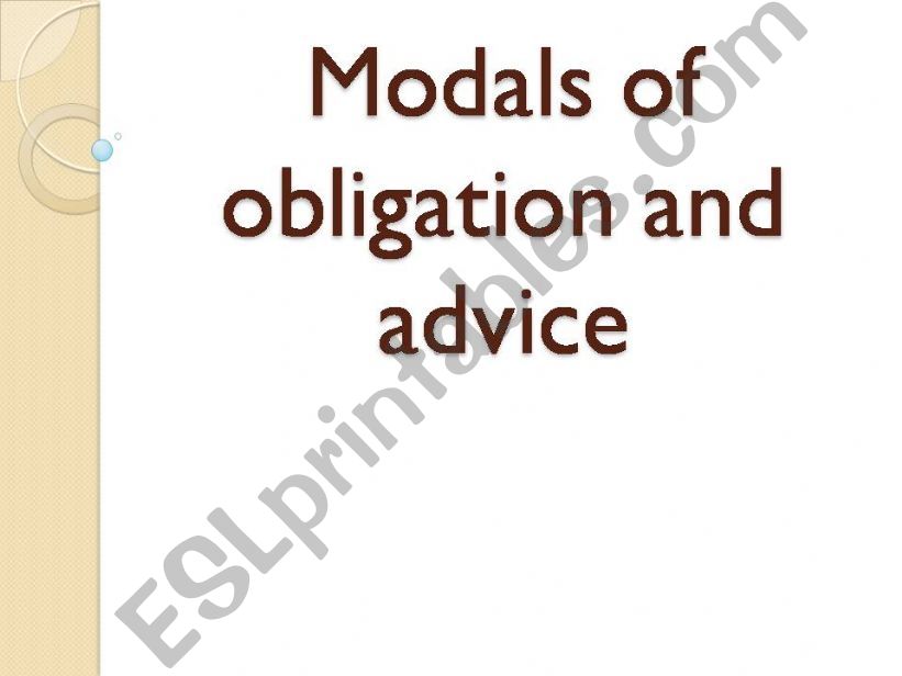 Modal verbs powerpoint