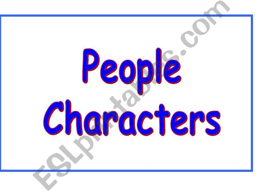 PEOPLE CHARACTERS powerpoint