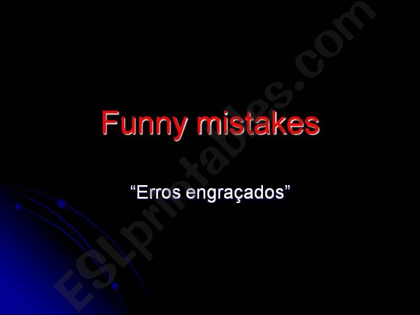 Funny Mistakes in english powerpoint