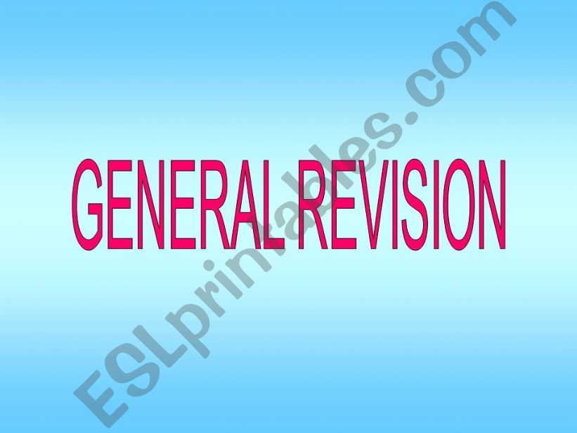 revision for 5 grade  powerpoint
