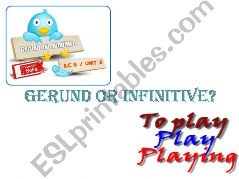 Gerund or Infinitive  powerpoint