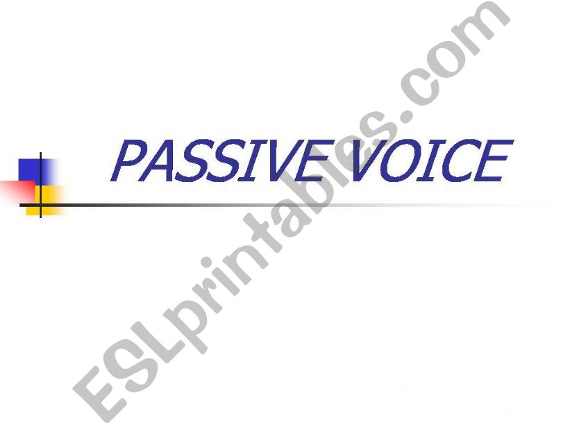 Passive Voice powerpoint