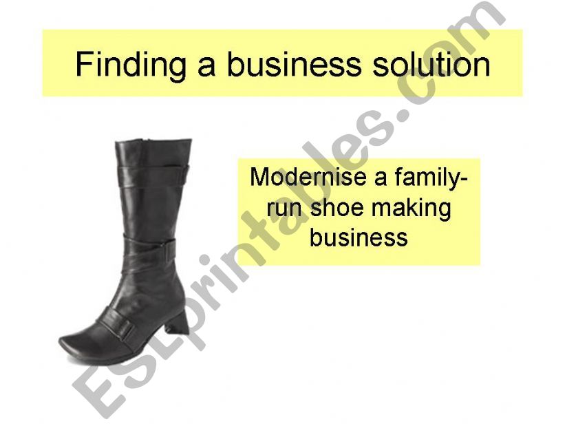 Finding a business solution powerpoint