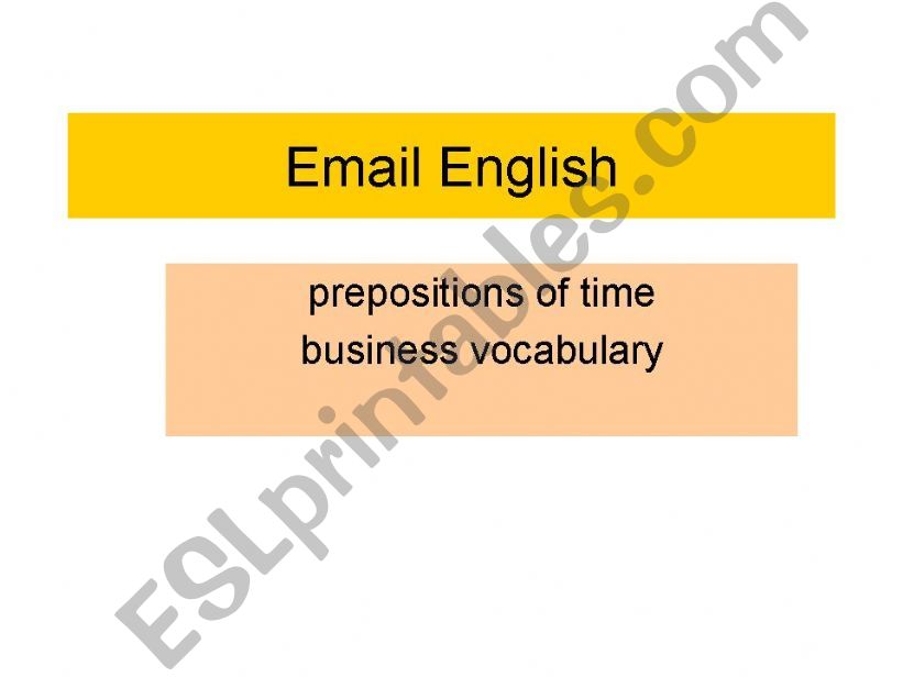 Prepositions of time powerpoint