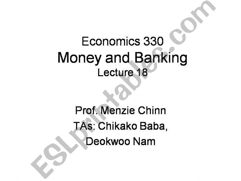 money and banking powerpoint
