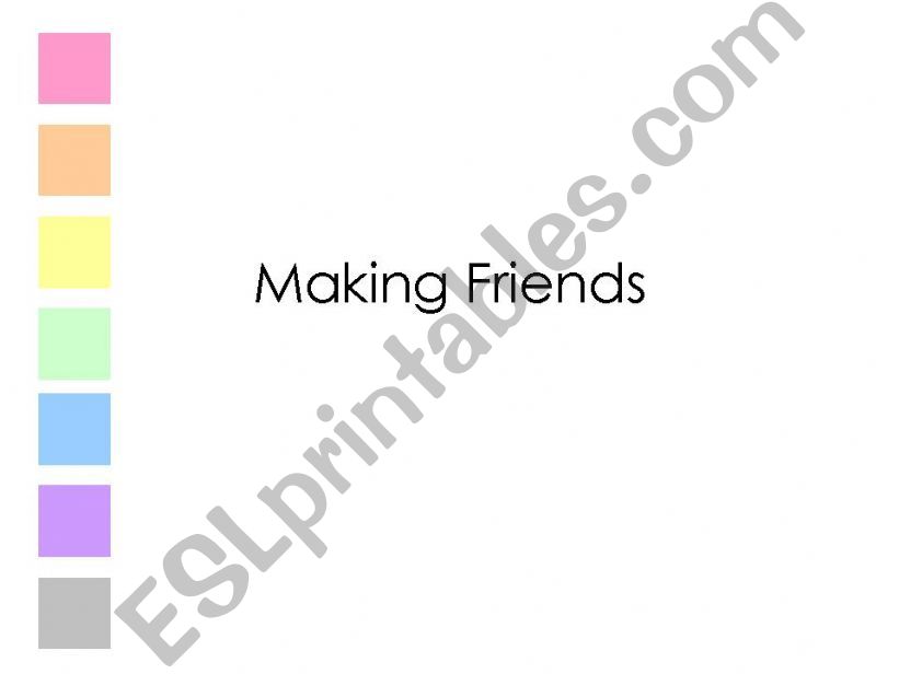 making friends powerpoint