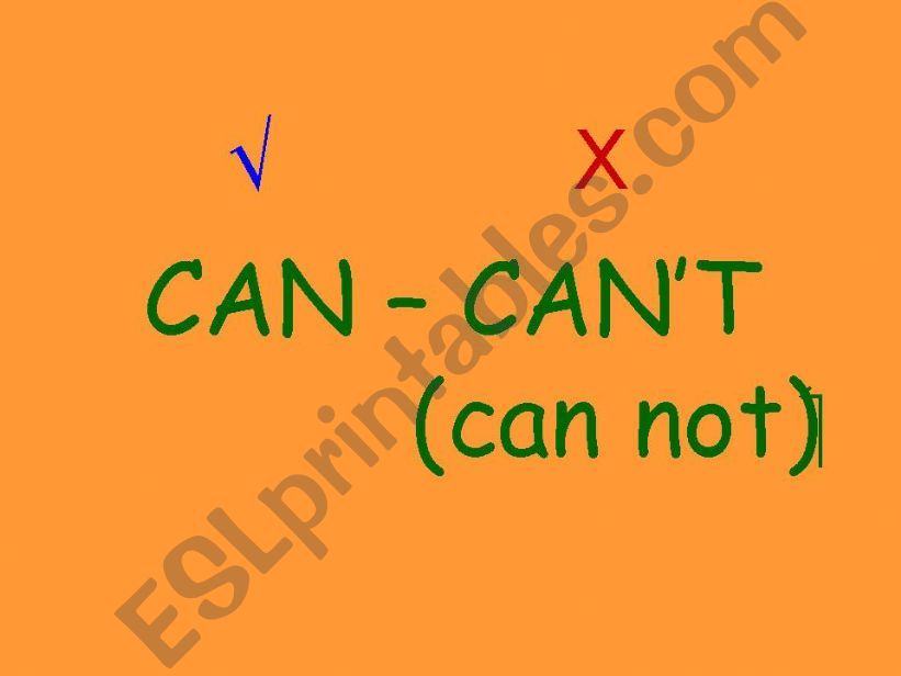 CAN - CANT powerpoint