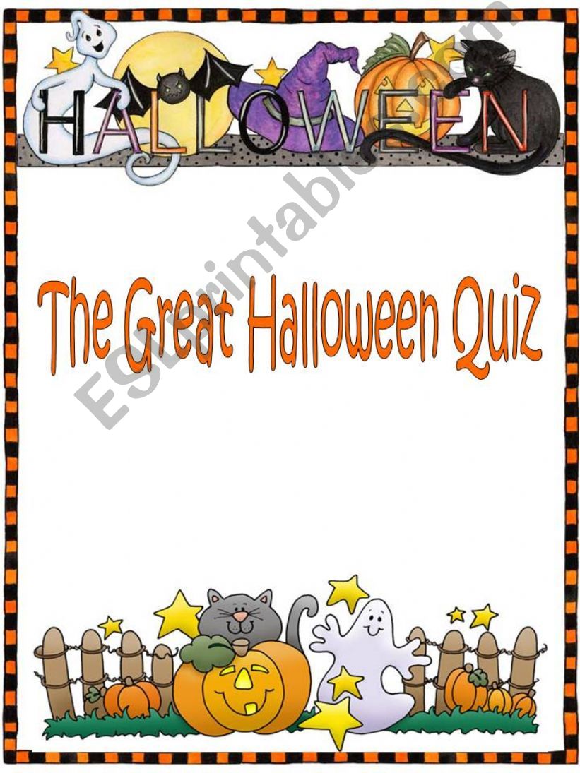 The Great Halloween Quiz powerpoint