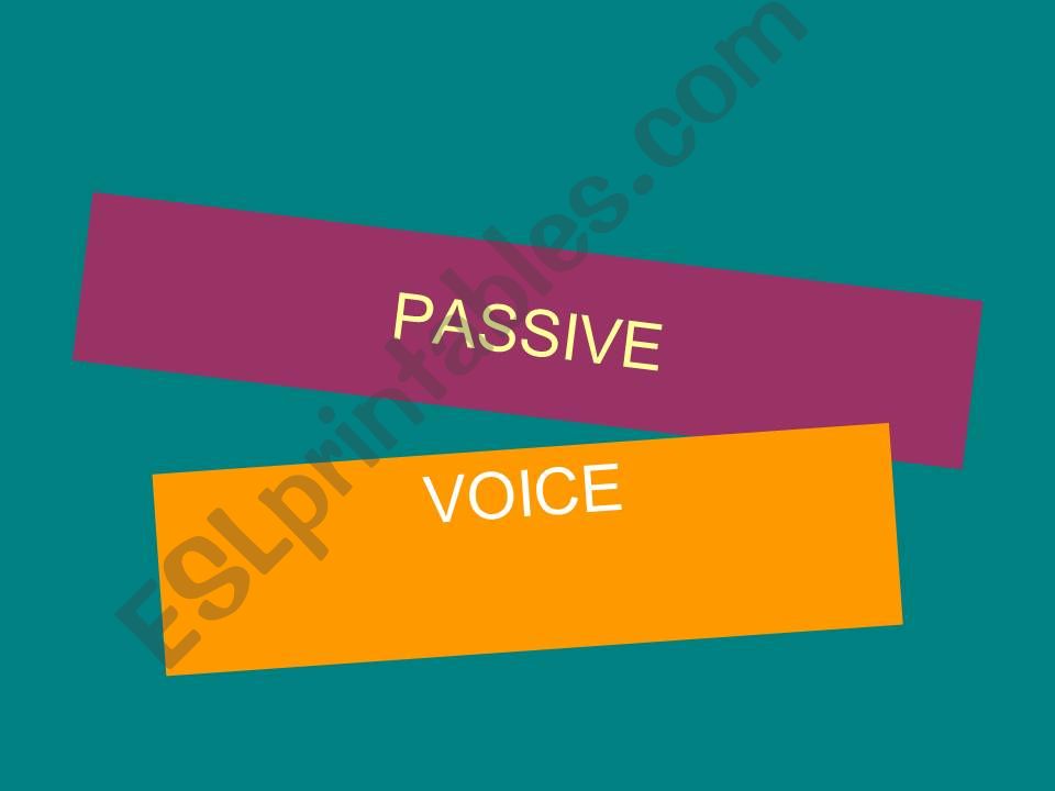 passive voice powerpoint