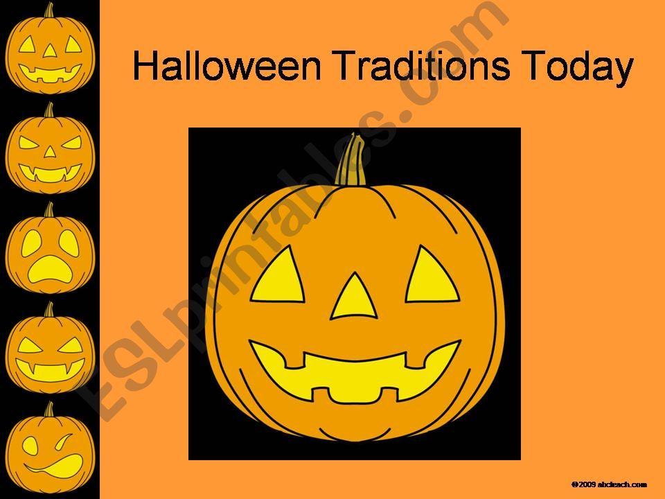 HALLOWEEN   TRADITIONS TODAY powerpoint