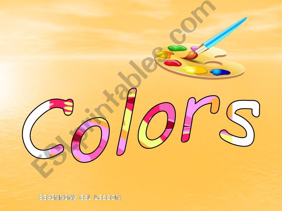 colors beginners lesson powerpoint