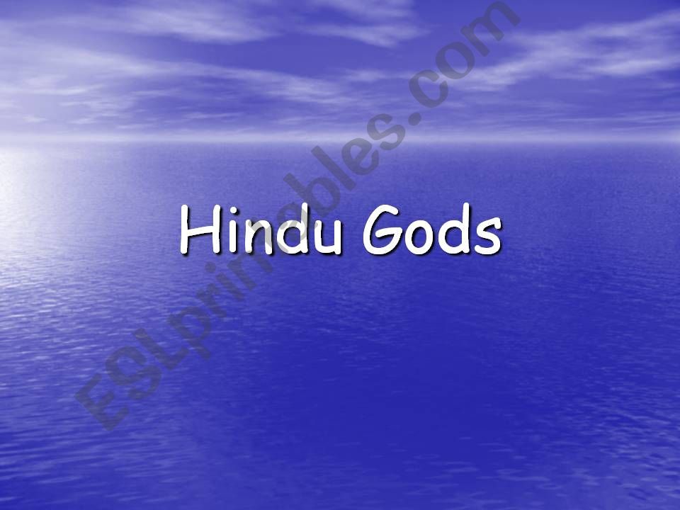 Hindu Gods powerpoint