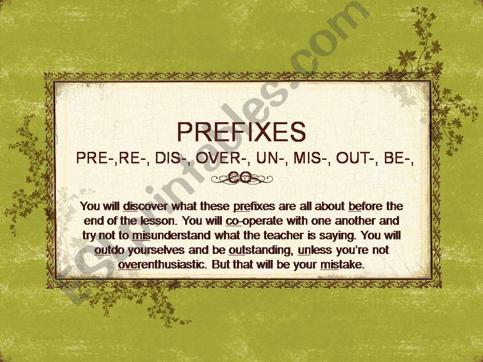 Prefixes powerpoint
