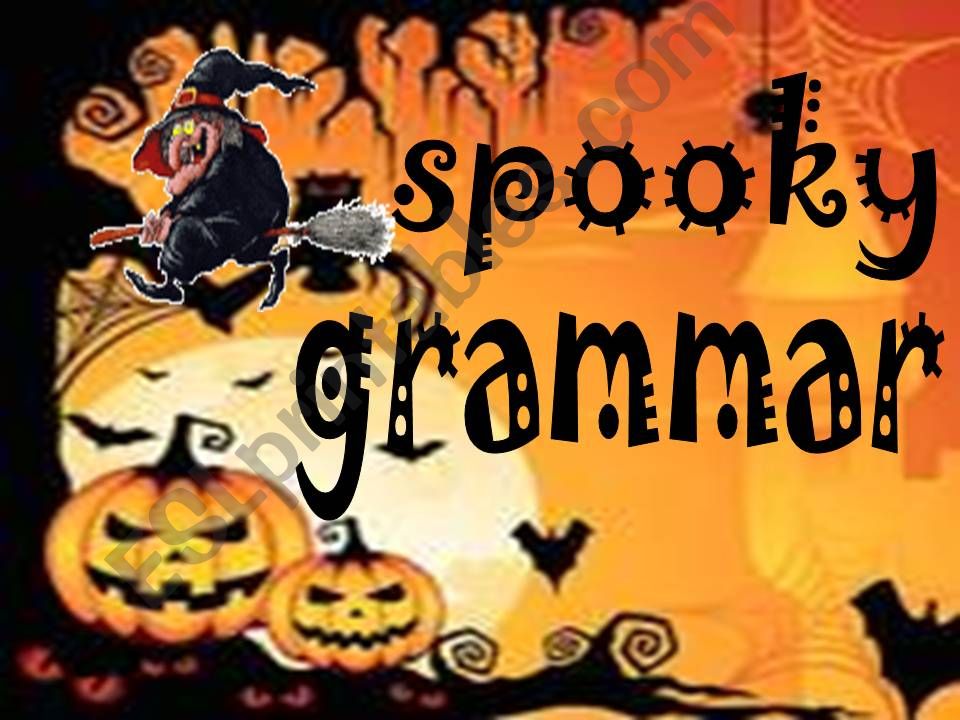 spooky grammar-game powerpoint