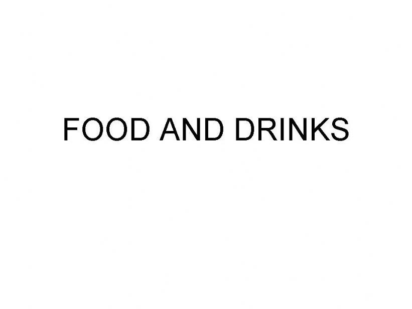 Food and drinks powerpoint