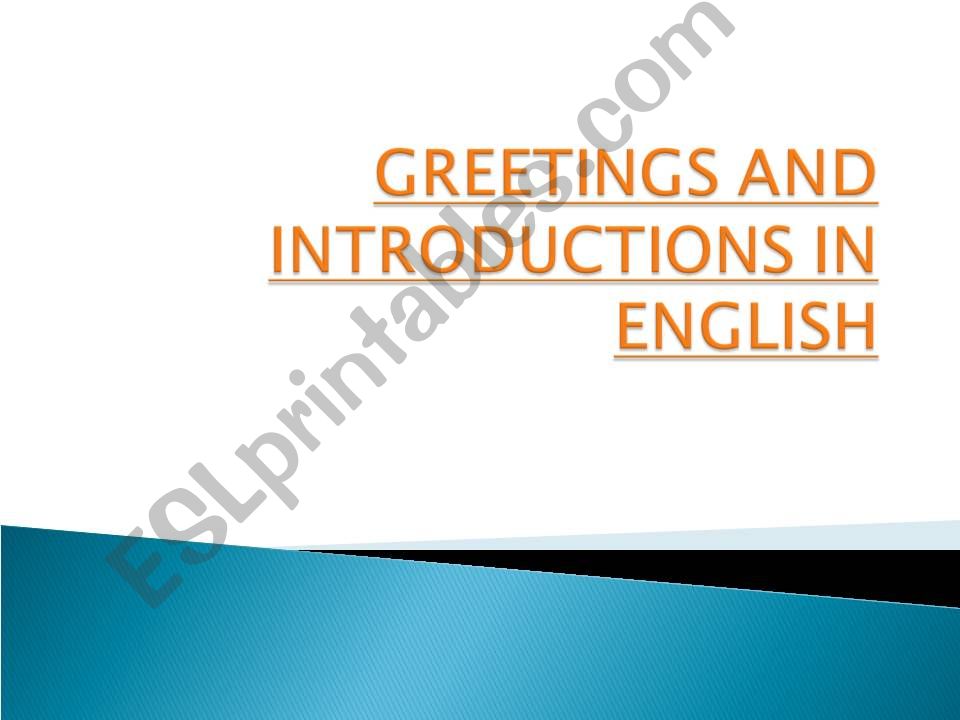 greetings and introductions powerpoint