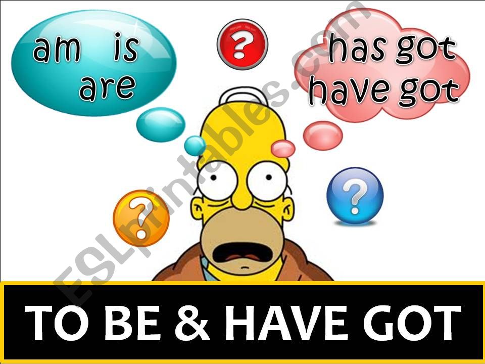 TO BE and HAVE GOT with Homer Simpson - a game with 20 slides (+audio)