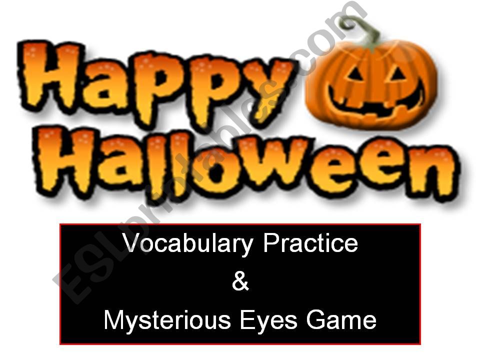 Halloween vocabulary & guessing game