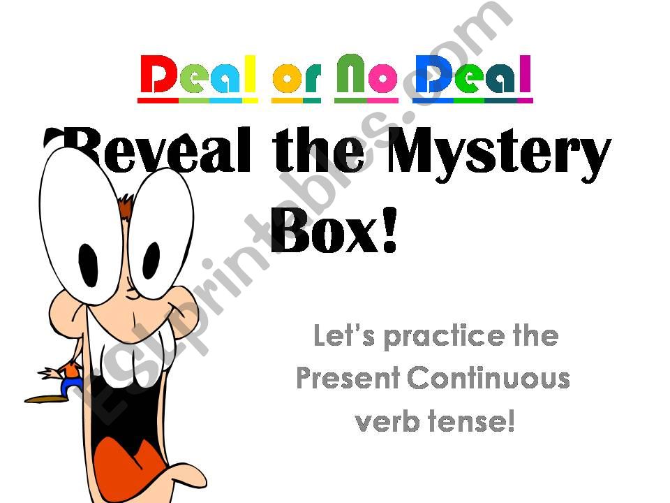 Deal or No Deal - a present continuous review game 