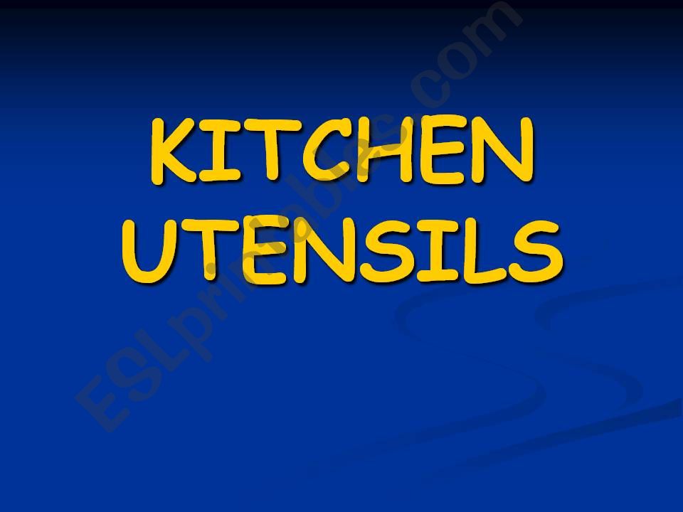 Kitchen utensils powerpoint
