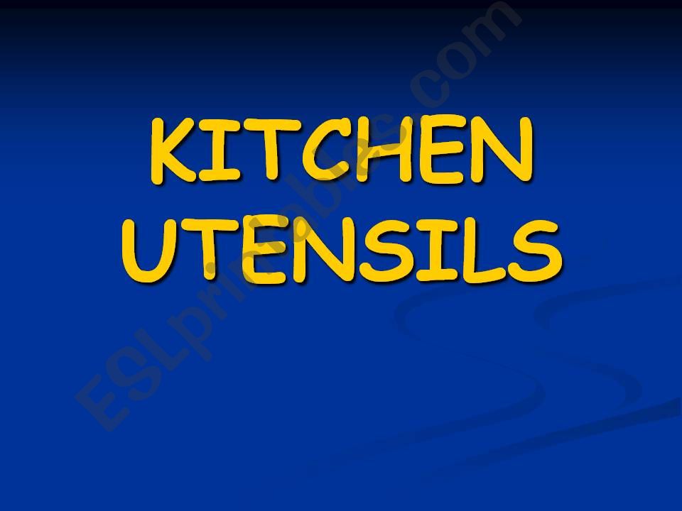 Kitchen utensils powerpoint