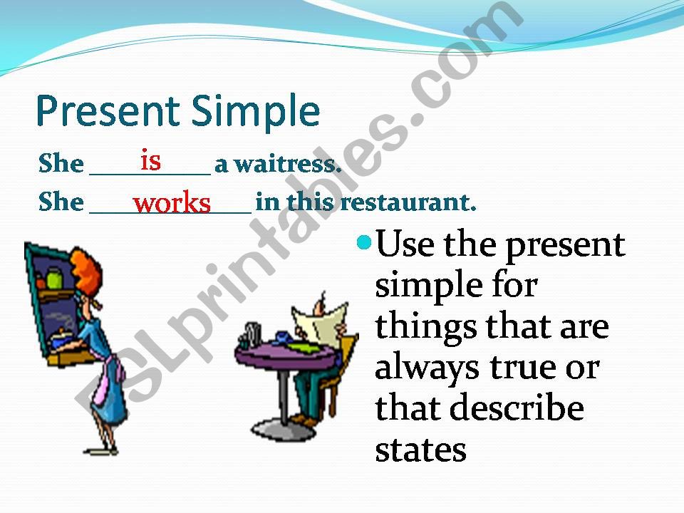 PRESENT SIMPLE VS CONTINUOUS powerpoint