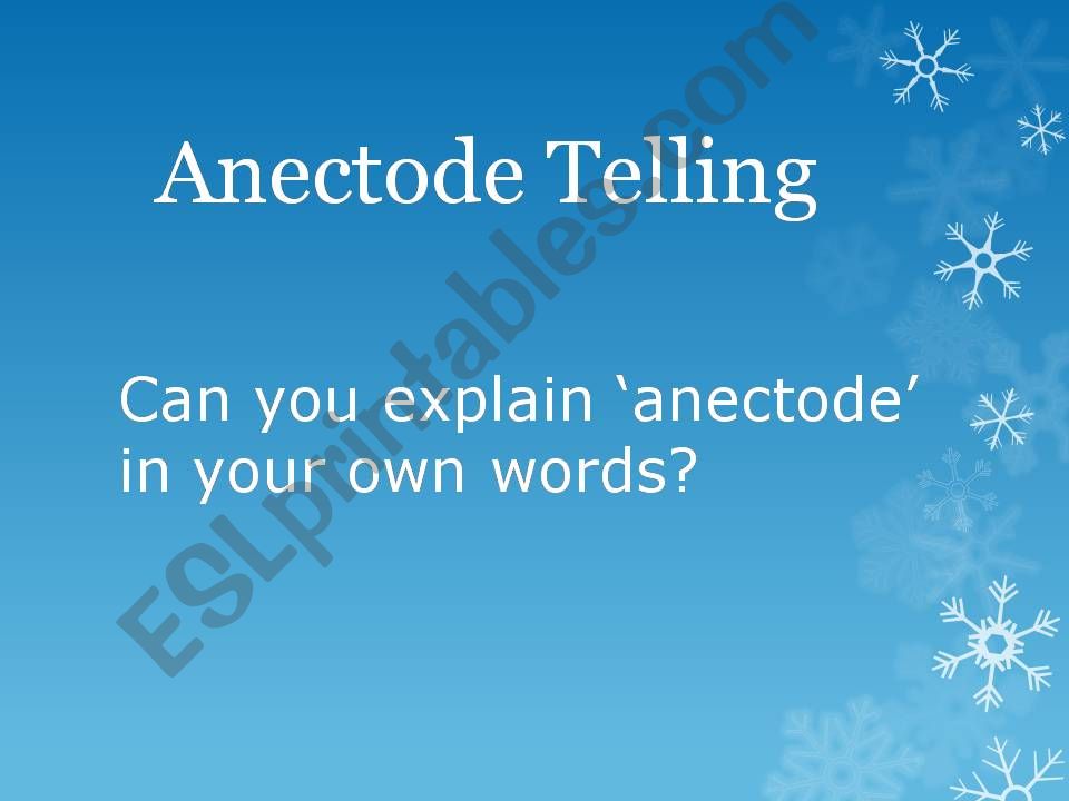 anectode telling powerpoint