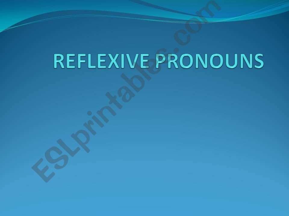 REflexve pronouns powerpoint