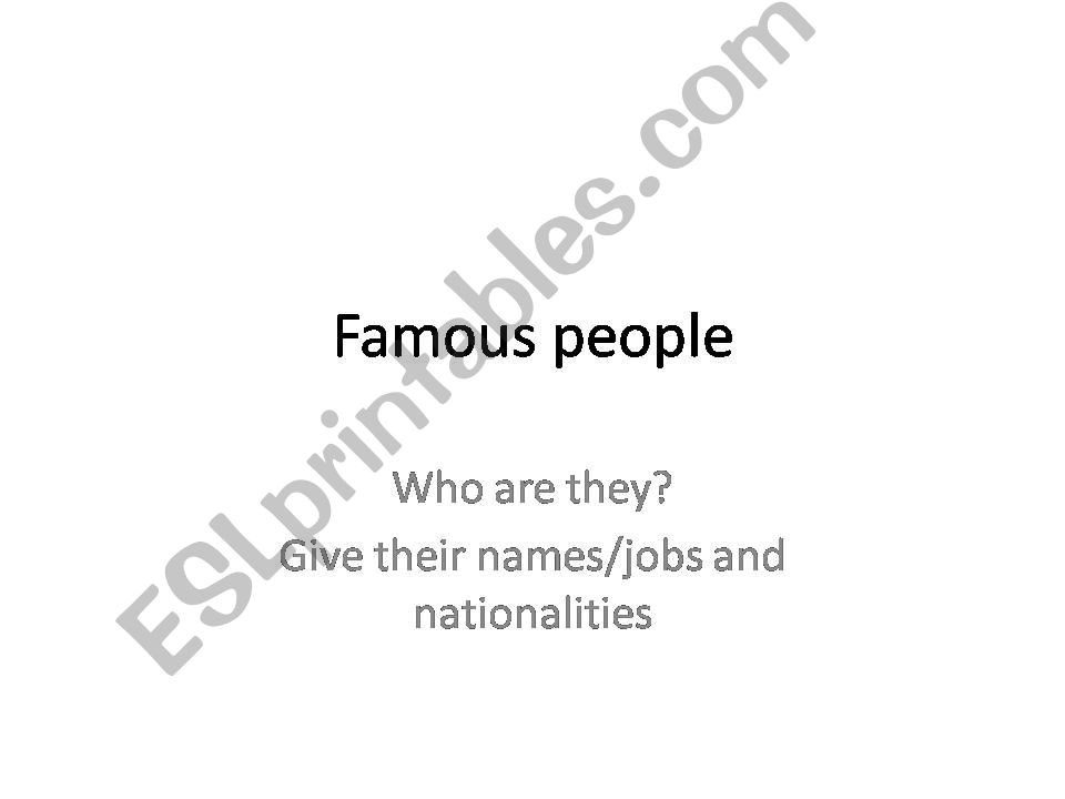 Famous people powerpoint