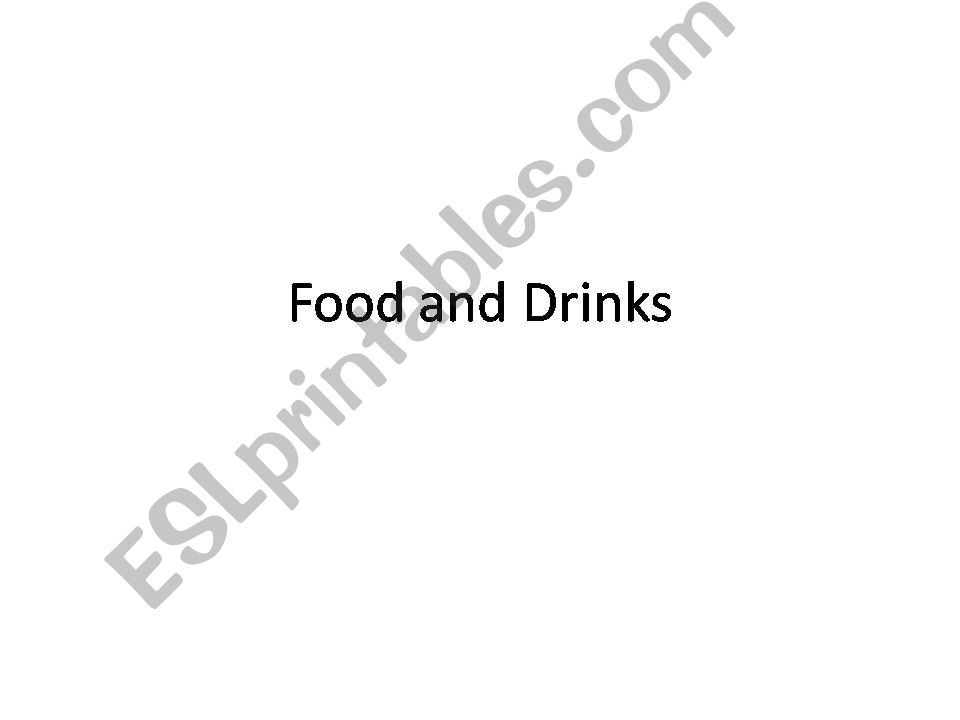 Food and Drinks powerpoint