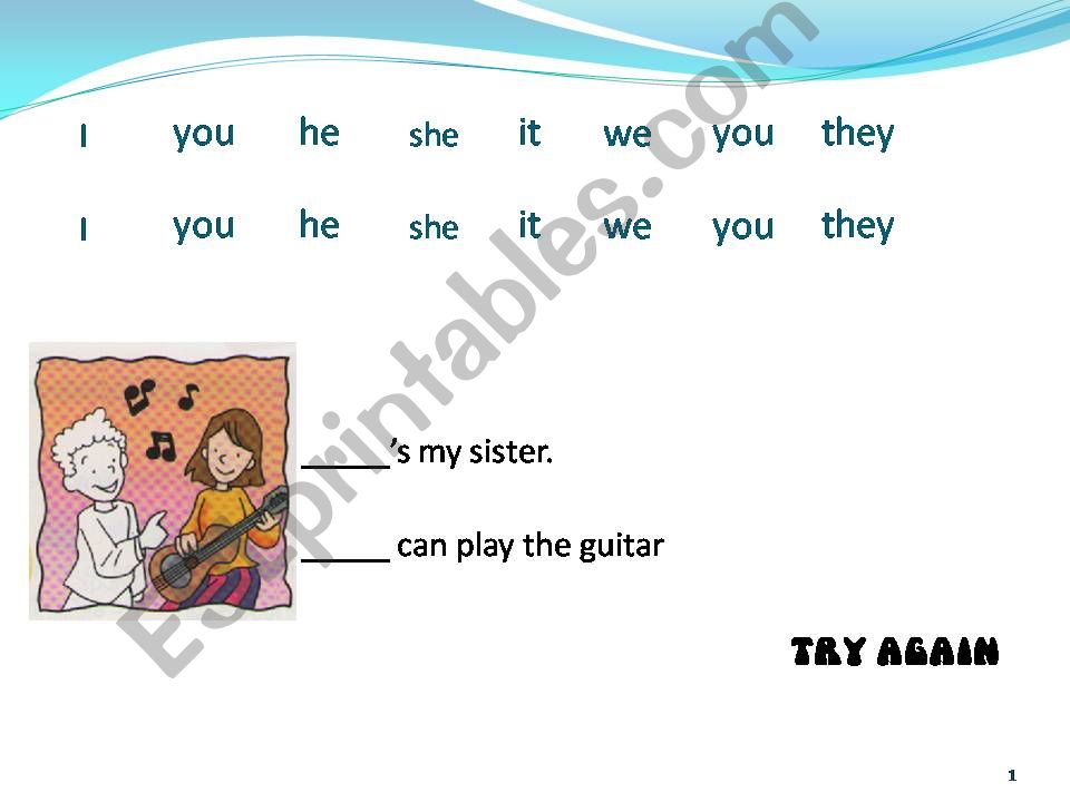 personal pronouns - subject powerpoint