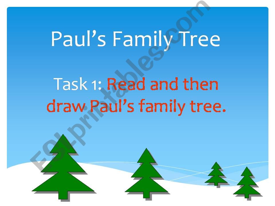 Pauls Family Tree / The genitive