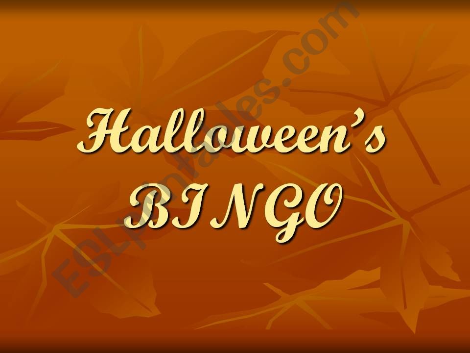 Halloweens Bingo powerpoint
