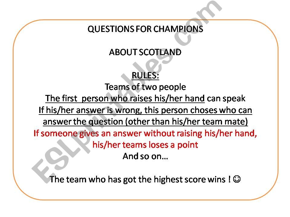 PPT ABOUT SCOTLAND part 3 powerpoint