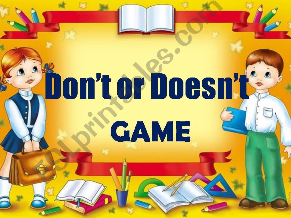 DONT or DOESNT - GAME powerpoint