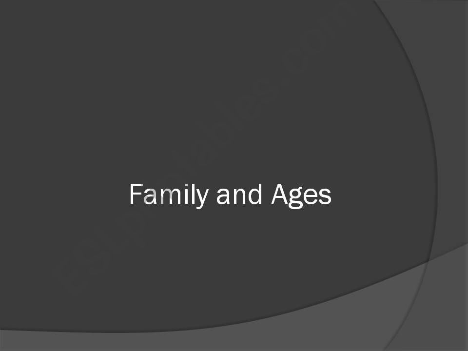 Family and Aging powerpoint