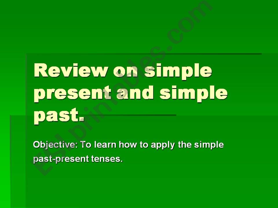 past -present simple powerpoint