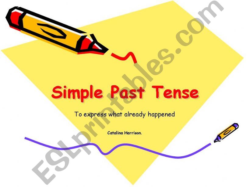  Simple Past Tense powerpoint