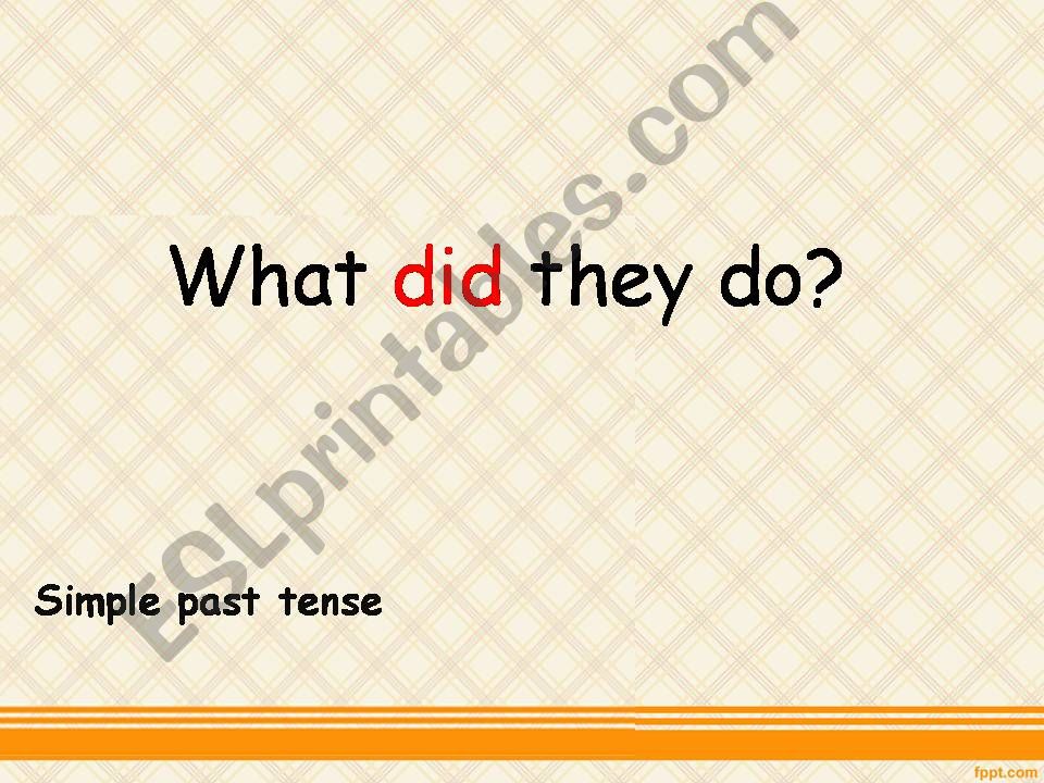 Past Tense powerpoint