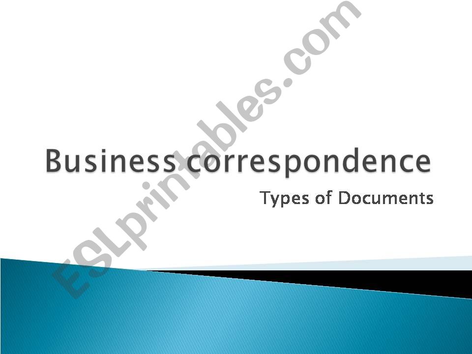 Business correspondence powerpoint