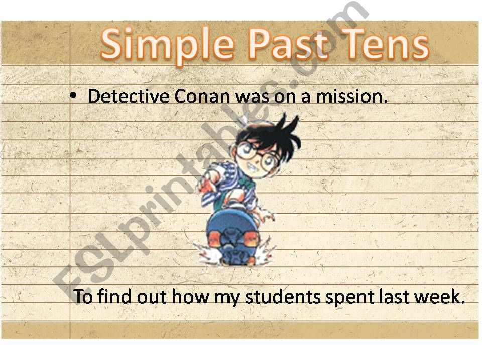 Detective Conan on a Past Simple Mission